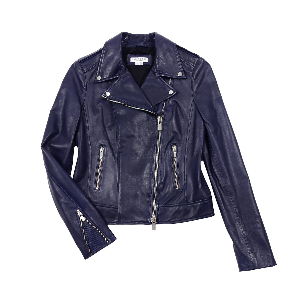 Purple Leather Jacket / F / S